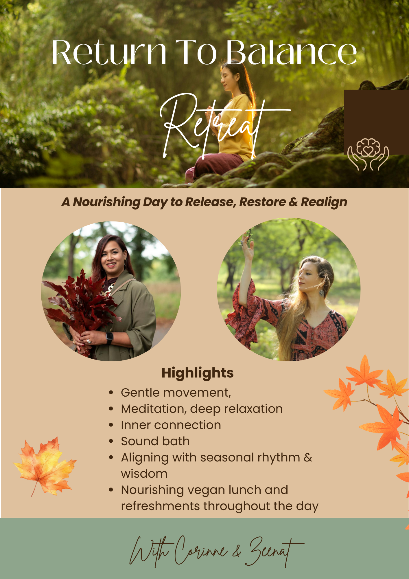 Mimosa Return to Balance Retreat Flyer